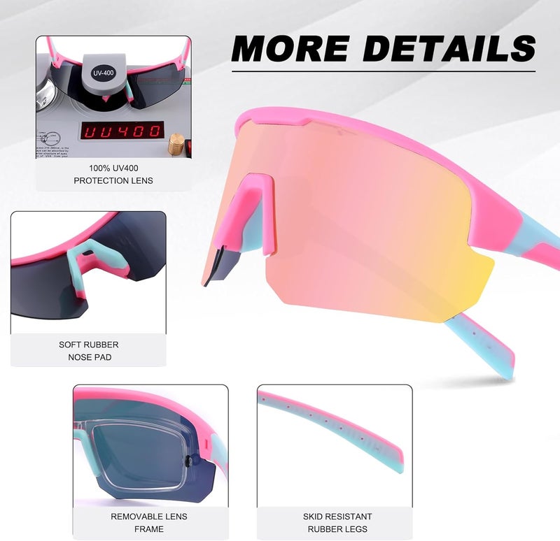 BangLong Polarized Sports Sunglasses for Men Women - UV Protection Sun Glasses for Running Baseball Cycling Bike Fishing - Image 5